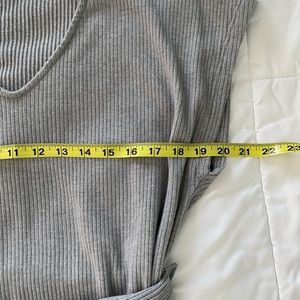 Gap Body-con midi dress, gray, size medium tall
